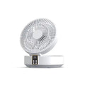 Fan With Remote Control Portable Wall-Hanging Rechargeable Usb Electric Folding Fan Nightlight Air Cooler Household Zpaxo white