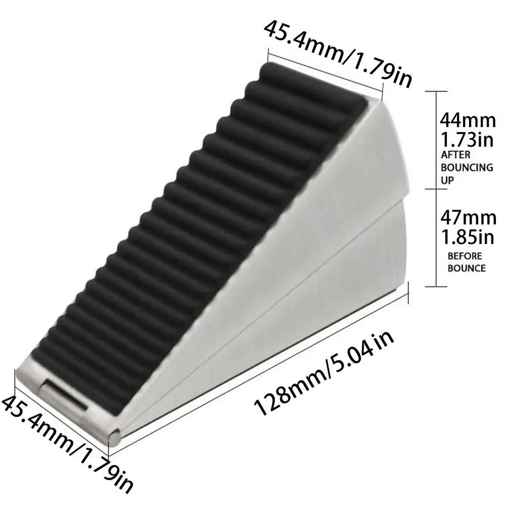 Heavy Duty Door Stopper Height Adjustable Spring Loaded Wedge Rear