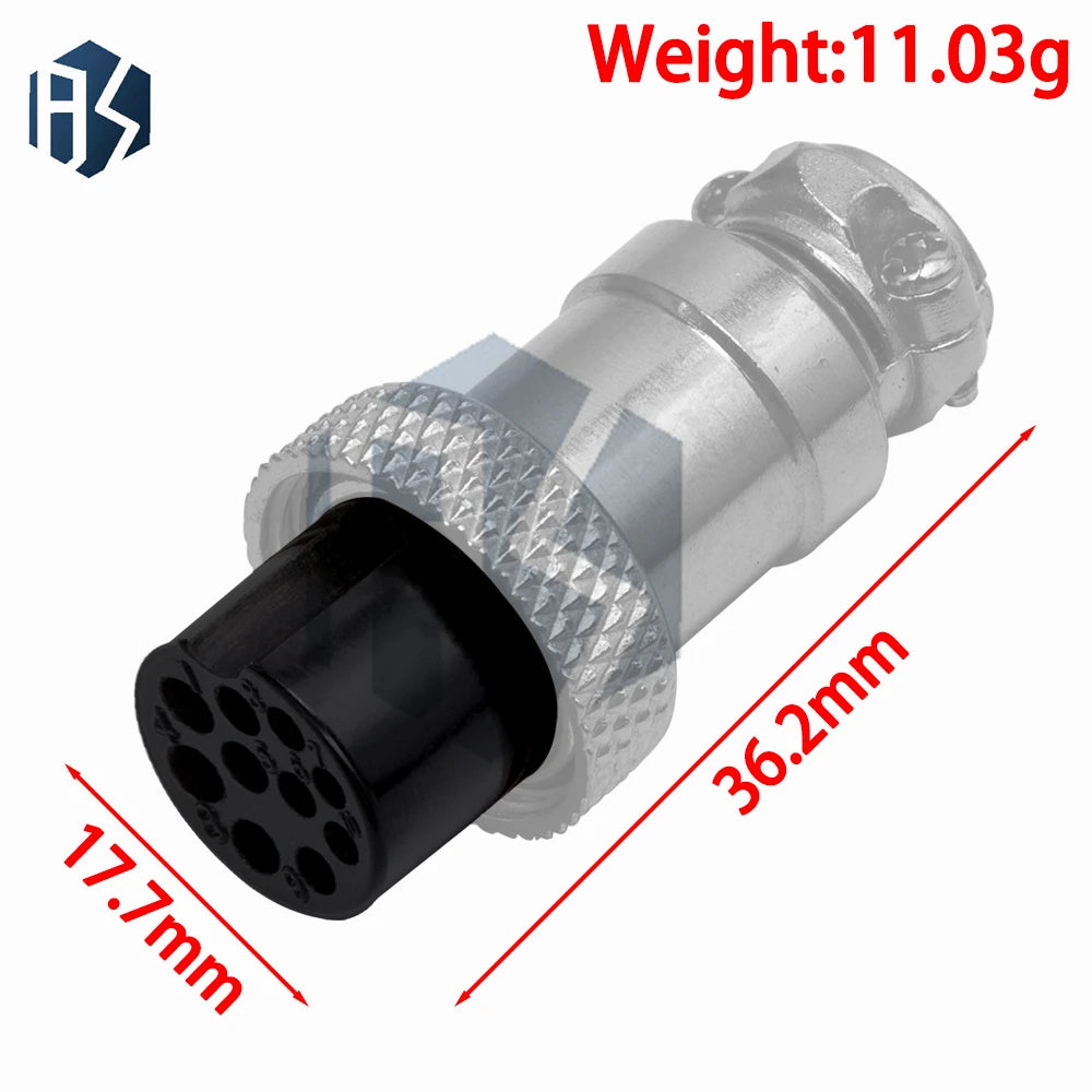 Metal GX16 16mm Aviation Wire Plug – 2-10 Pin Male Female Panel Mount Connector Zpaxo