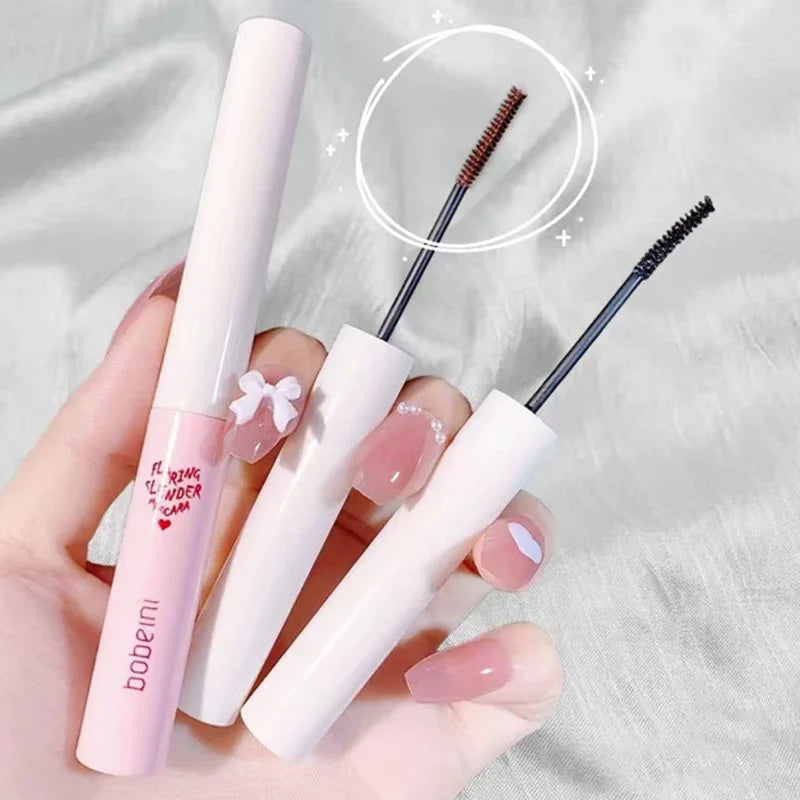 Silk Fiber Matte Mascara Makeup Ultra-Fine Brush Lengthens Eyelashes Waterproof Fast Dry Brown Black Curling Mascara Comestics Zpaxo