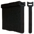 Releasable Cable Organizer Black Nylon Loop and Hoop Fastener Cord Wire Organizer Multi-Purpose Tie Winder Bundling Wrap Tie Zpaxo black 10pcs