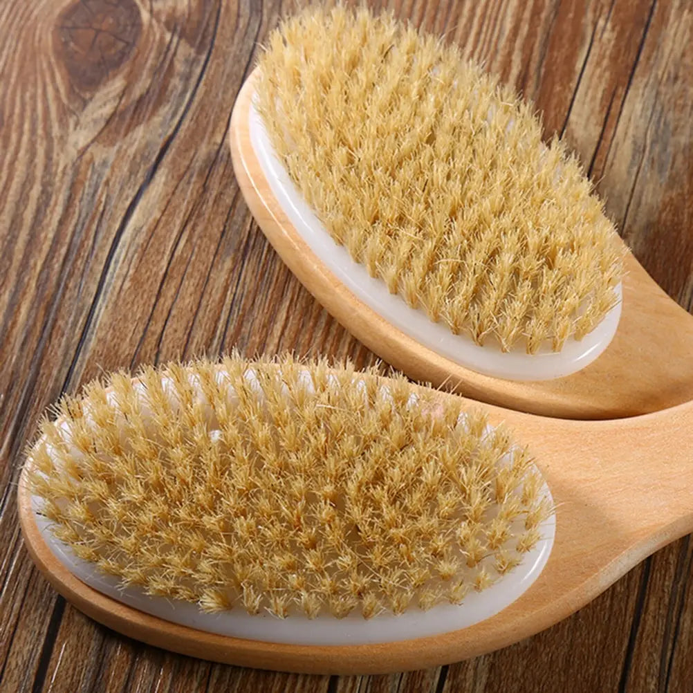 Full Body Natural Bristle Dry Skin Exfoliation Brush Detox Fight