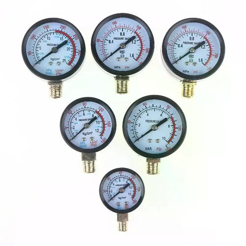 1Pcs 0-25Bar 0-10Bar 0-12Bar Hydraulic Fluid Measuring Instrument Air Compressor Pressure Gauge DIY Accessories Zpaxo