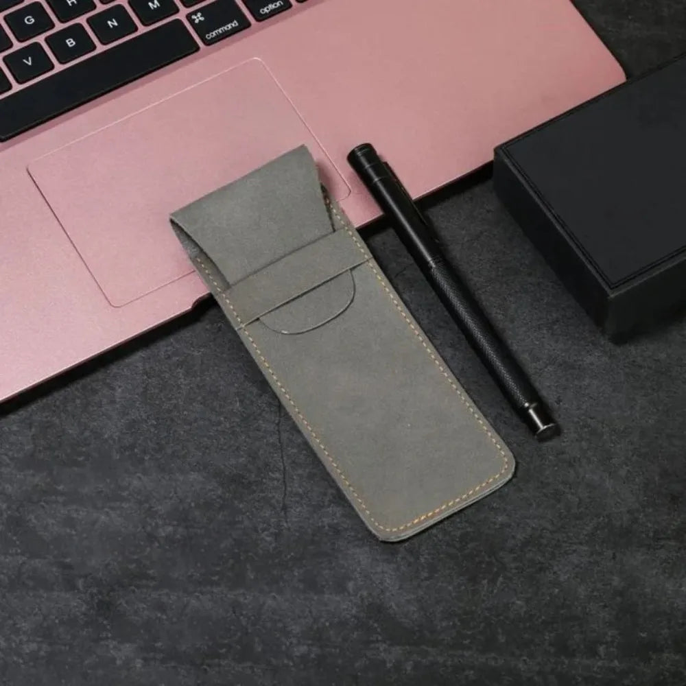 Vintage Matte PU Leather Flip Pen Bag High-end Fountain Cover Zpaxo
