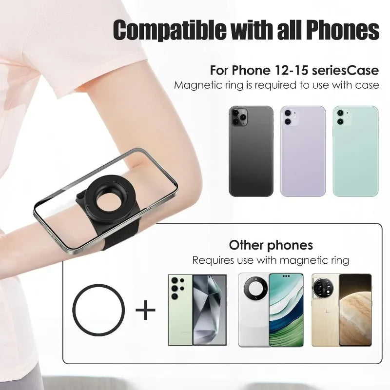 Magnetic Arm Phone Holder for Running – iPhone & Samsung