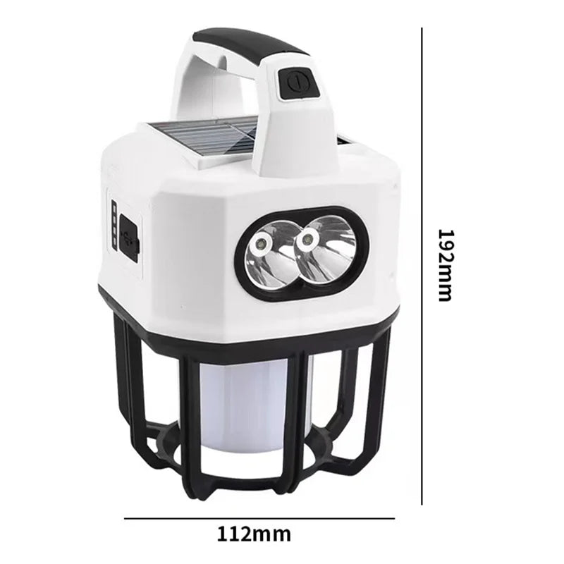 Solar Camping Lantern with Power Bank & USB Charging – LED Solar Camping Lantern Zpaxo