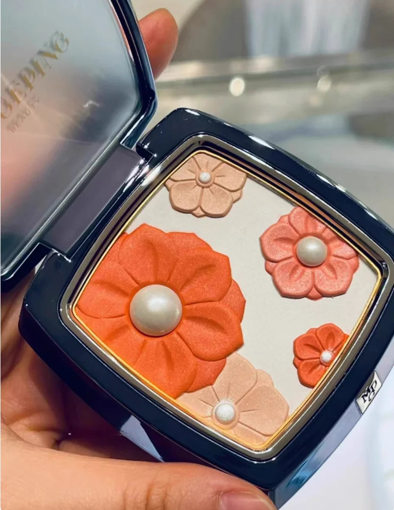 MAOGEPING Light Lily Gentle Glorious Blusher 8g Light and smooth texture Shimmer Natural Original Makeup Cosmetics Zpaxo