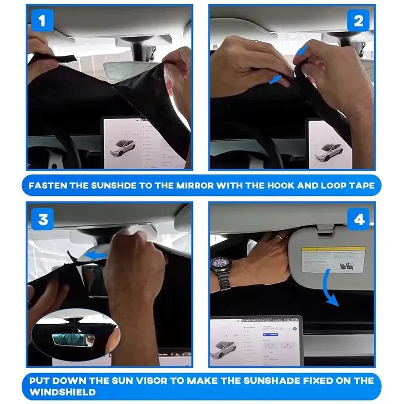 Folding Car Windshield Sunshade – UV & Heat Protection Visor