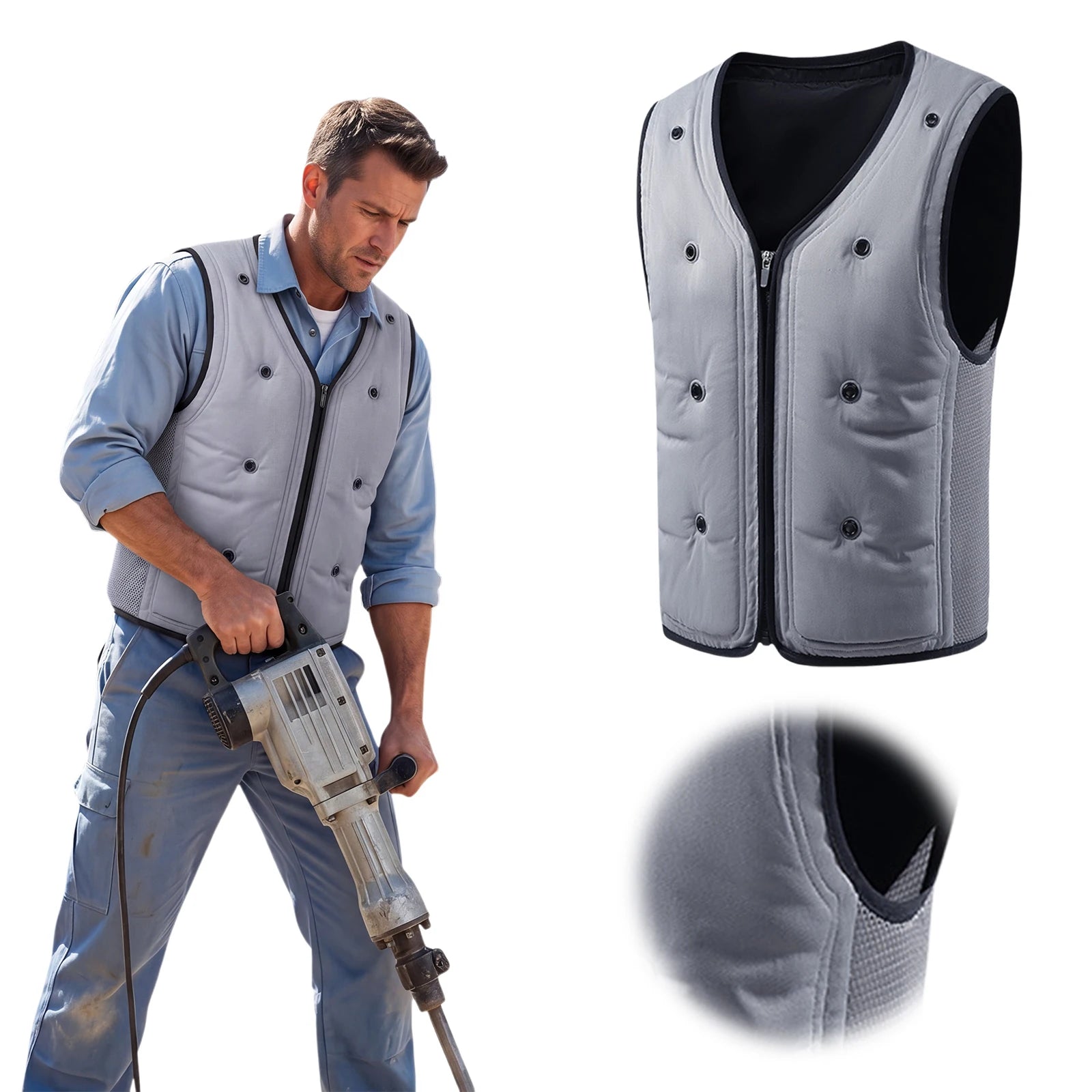 Water Injection Cooling Vests Reusable Outdoor Heat Relief Work Vest