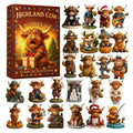 2025 Christmas Advent Calendar 2D Acrylic Animal Pendants 24 Days
