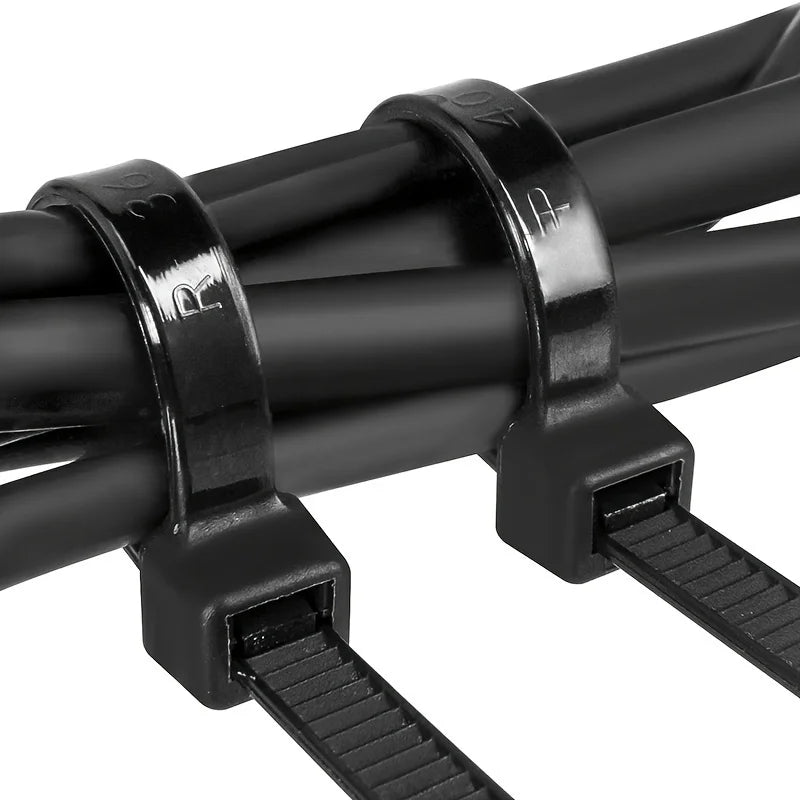 Black Cable Ties Tensile Strength Uv Resistant Self-locking Home