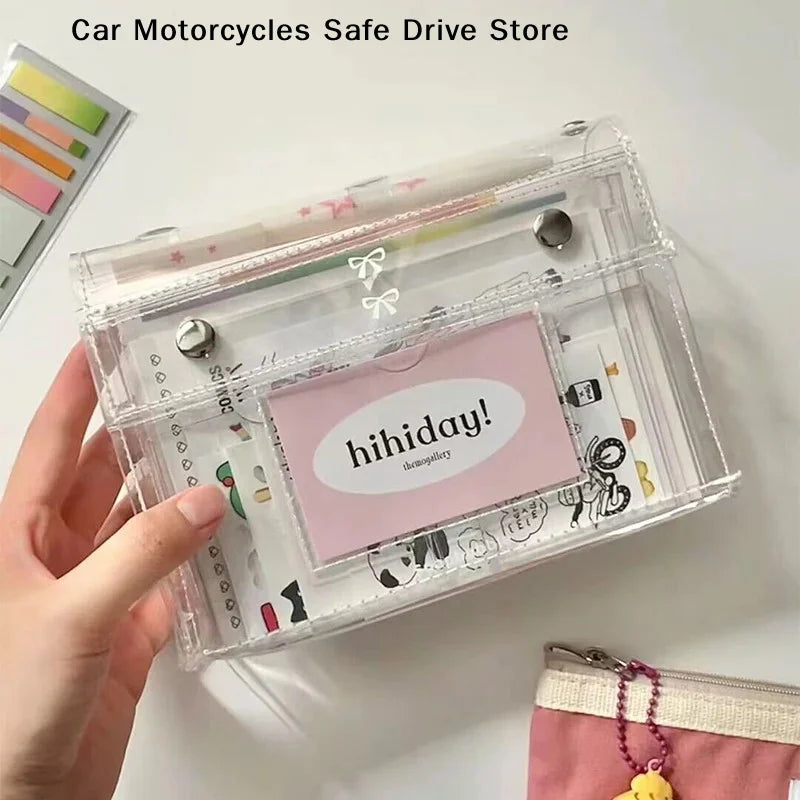 CMCute Bow 4-Layer PVC Transparent Makeup Bag Travel Toiletry