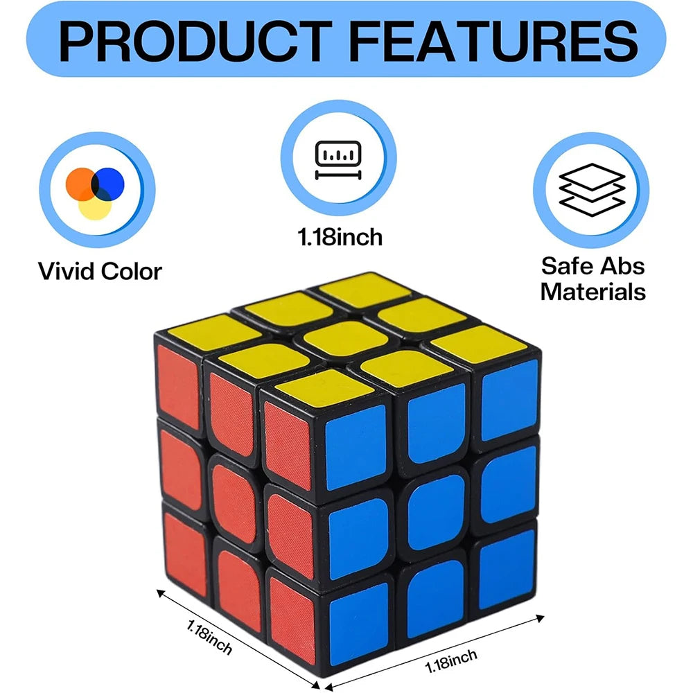 6/12/24Pcs Mini Magic Cube Puzzle 3x3x3 Puzzle Game Toys for Kids Gift Birthday Party Favors Zpaxo