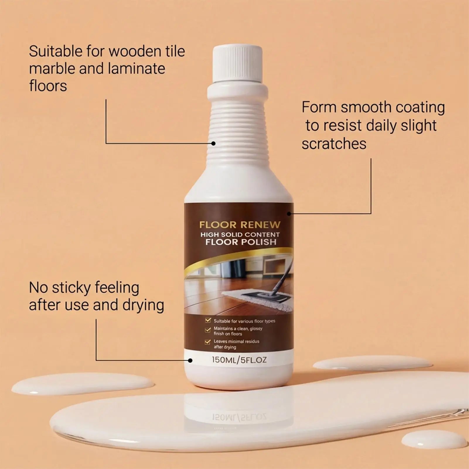 Wood Floor Restorer Professional Cleaner Shine Polishing Liquid