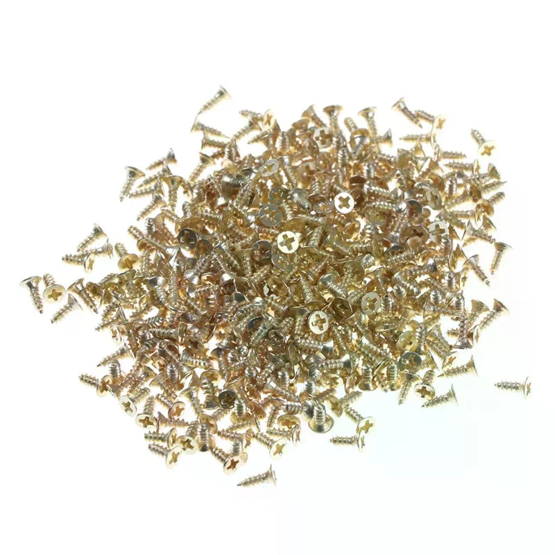 Brass Material Golden Screws Flat Self-tapping Model Tool Zpaxo
