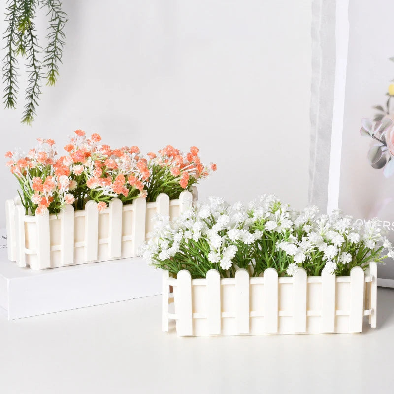 Fence Flower Pot – Plastic Plant Basket for Home & Office