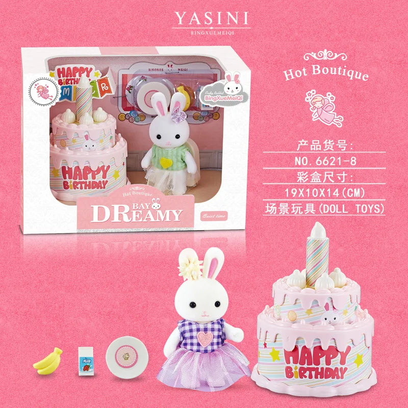 Little Rabbit Dresser Lovely Scene Play Toys Simulation Modelling