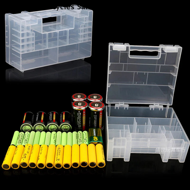 20x AA 14xAAA Plastic Battery Holder Case Organizer Container