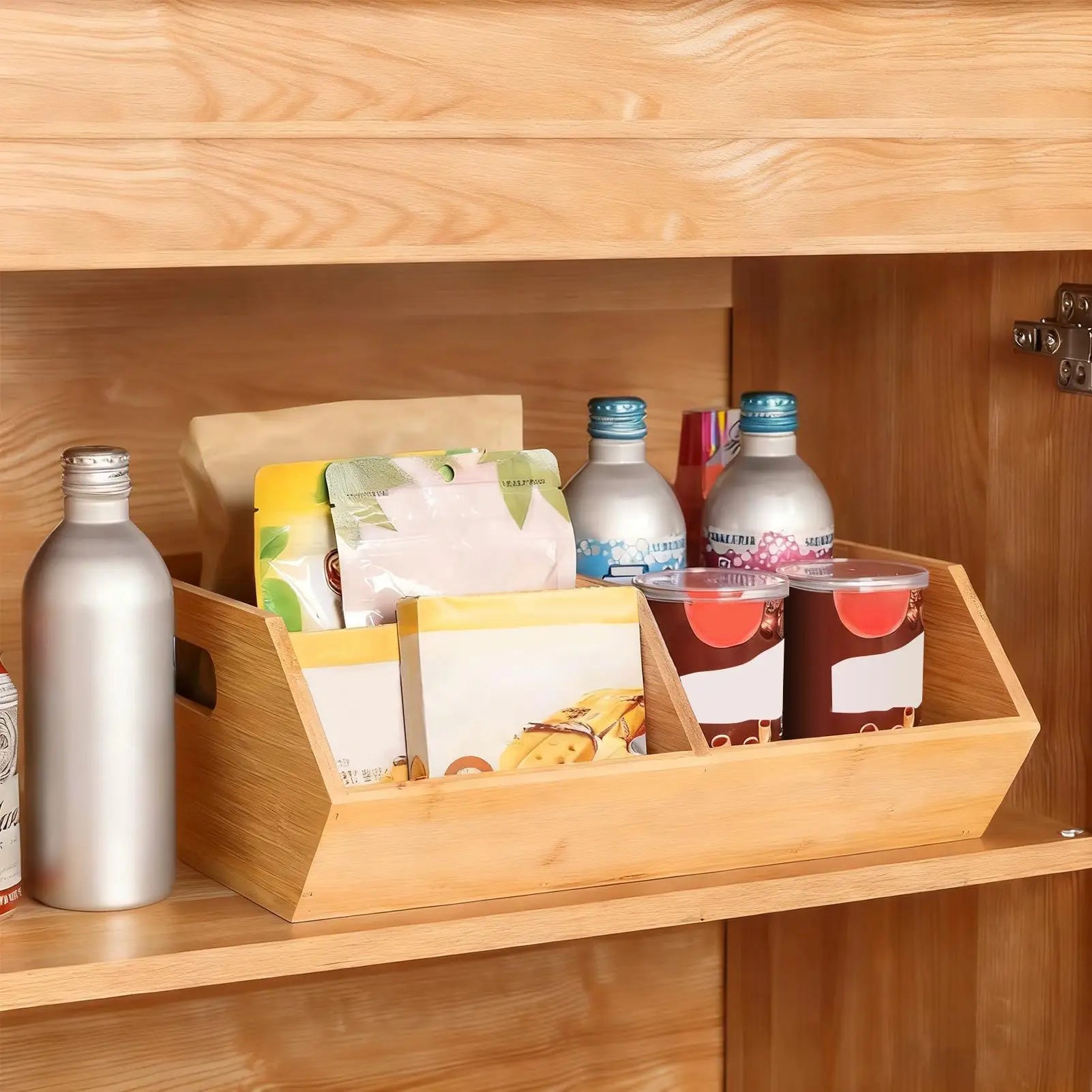 Pantry Organizer Wooden Organizer Stackable Storage Pantry Bins for Kitchen Bathroom Food Snack Potato Onion Home Zpaxo