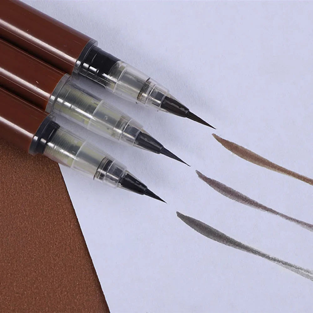 Liquid Eyebrow Pencil 4 Colors Very Fine Lying Silkworm Eyeliner Lasting Nature Water Proof Brown Gray Water-based Eyebrow Pen Zpaxo