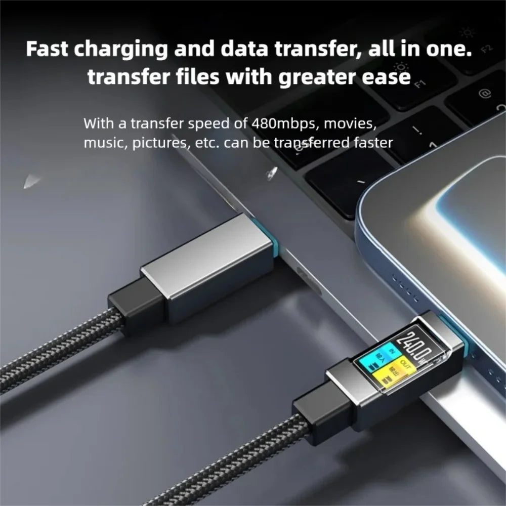 100W USB-C to USB-C Fast Charging Cable 1.5m – 5A USB-C Charging Cable Zpaxo