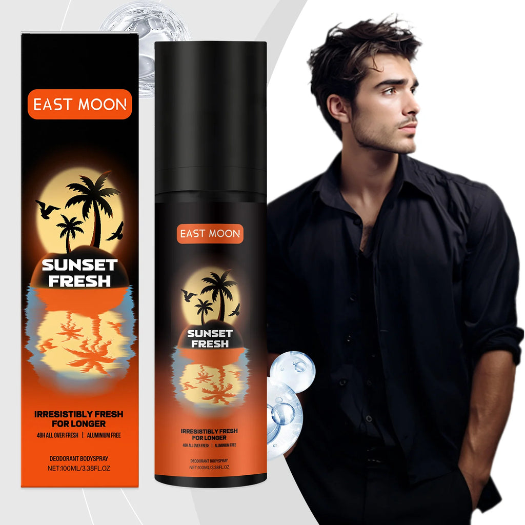 East Moon Fruity Deodorizing Spray Sweat Eliminator Keep Refresh Odor Removal Reduce Body Bad Smell Man Underarm Deodorant Spray Zpaxo 100ml boxed