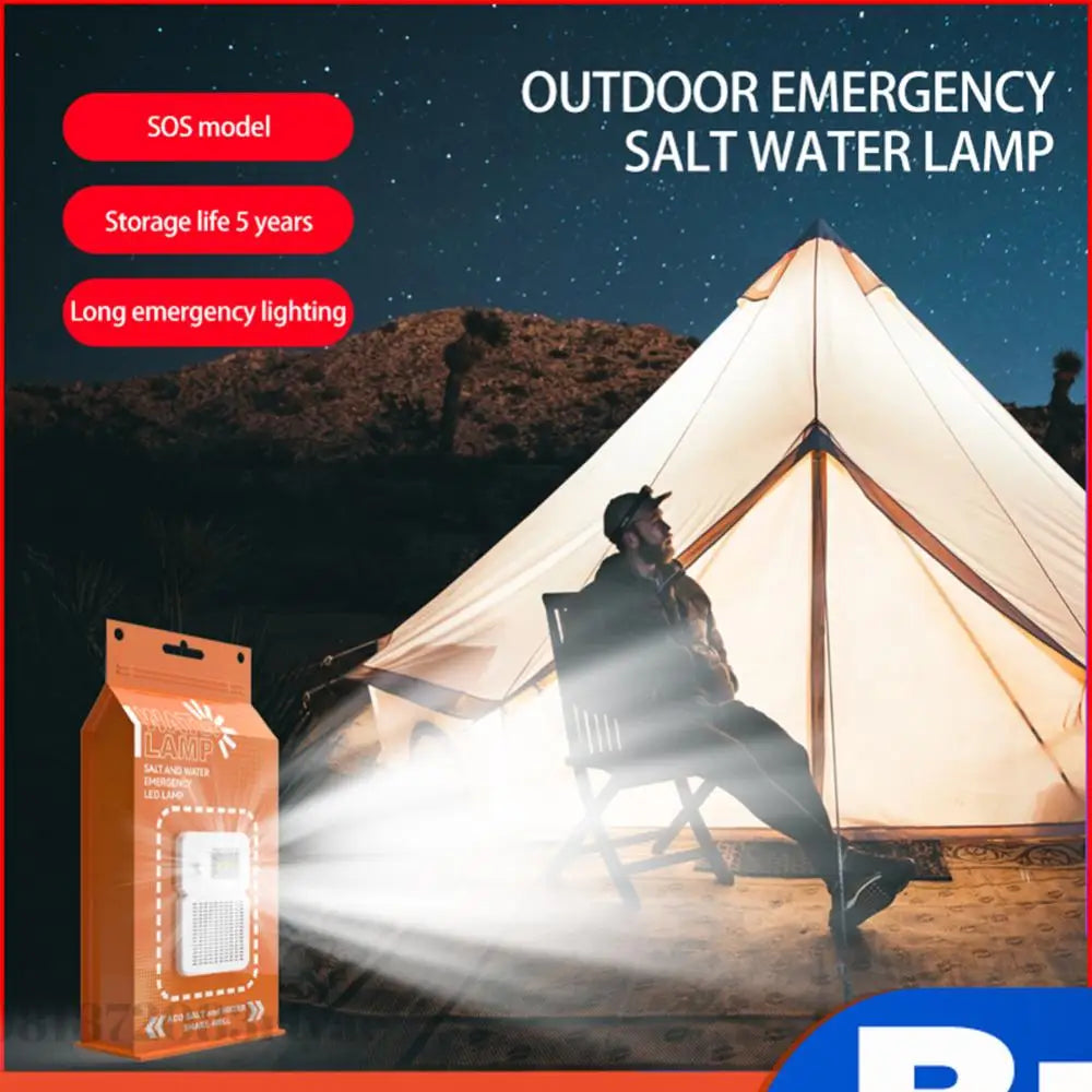 LED Salt Water Emergency Lamp 50LM Portable Camping Waterproof