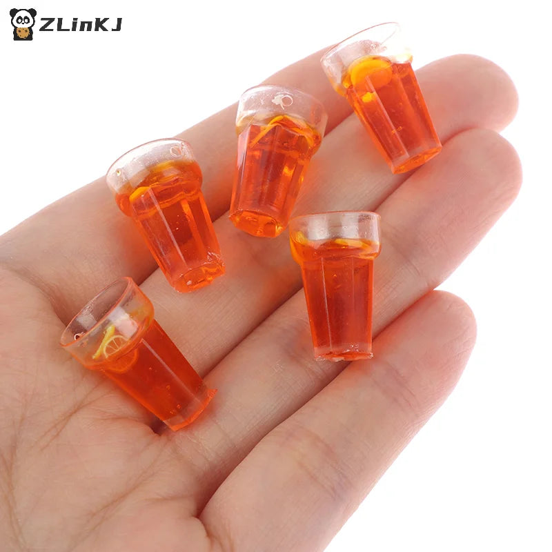1 12 Dollhouse Miniature Food Lemon Tea Cups Doll House Drinks Model Zpaxo