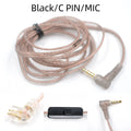 For KZ ZS10 ZSN ZEX In Ear Cable High-Purity Oxygen-Free Copper Twisted Earphones Cable 2pin Cable Silver Plated Cable With Mic Zpaxo C pin with mic