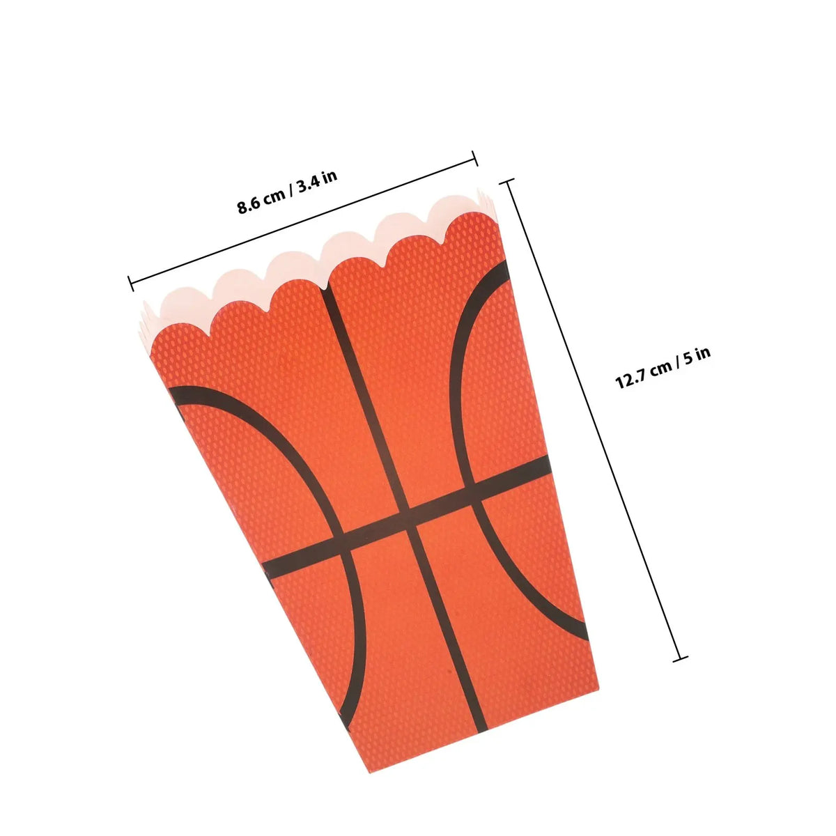 Basketball Sports Party Popcorn Boxes Paper Snack Containers Supports Zpaxo Orange other