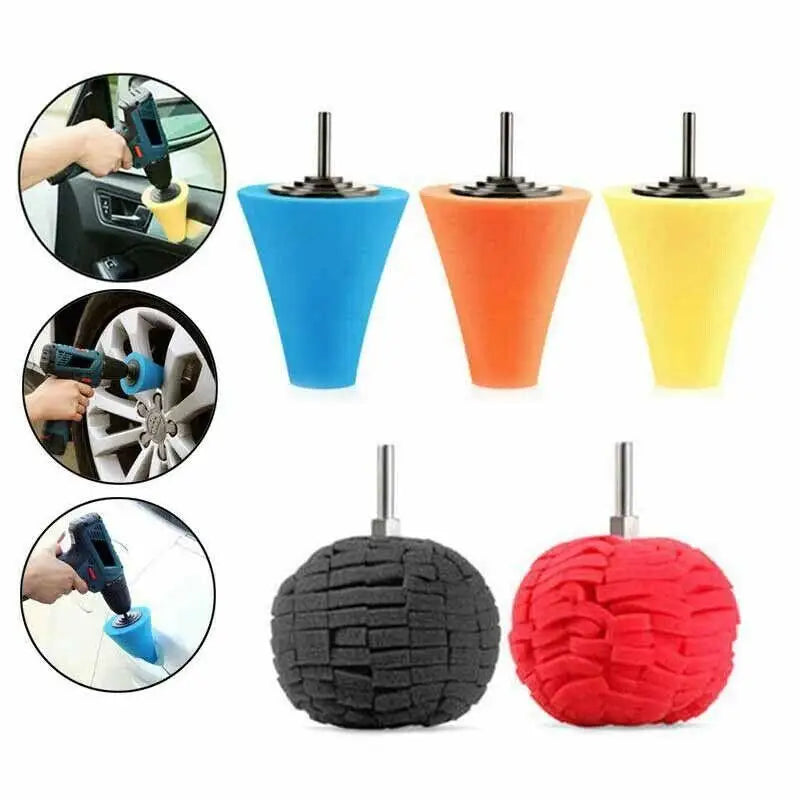 Hub Polishing Sponge Kit – 2 Conical Grinding Heads for Wheels