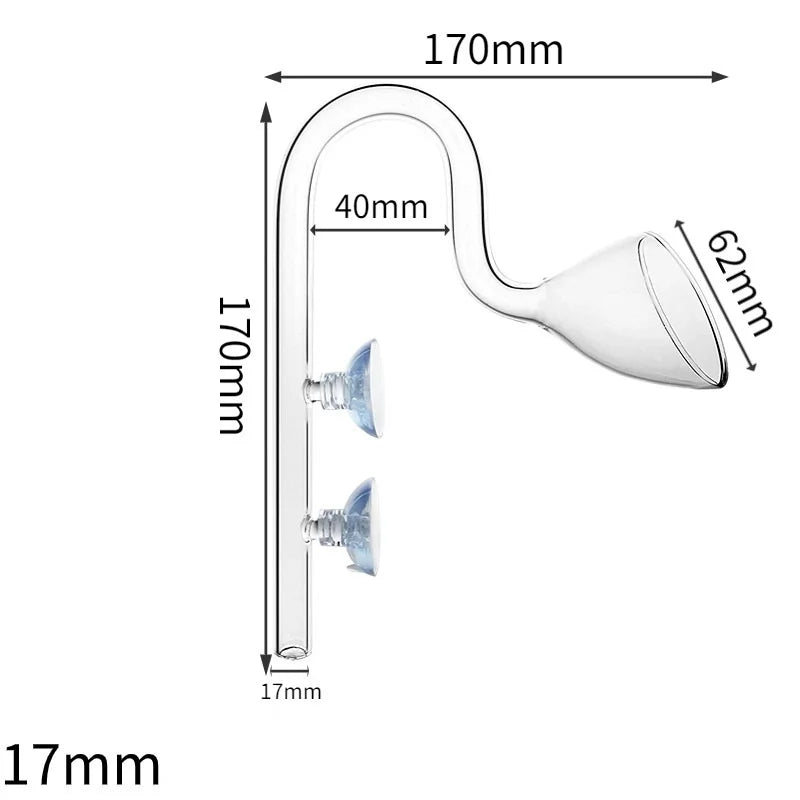 Aquarium Equipment Glass Inlet Outlet Water Trumpet Grass Tank Filter