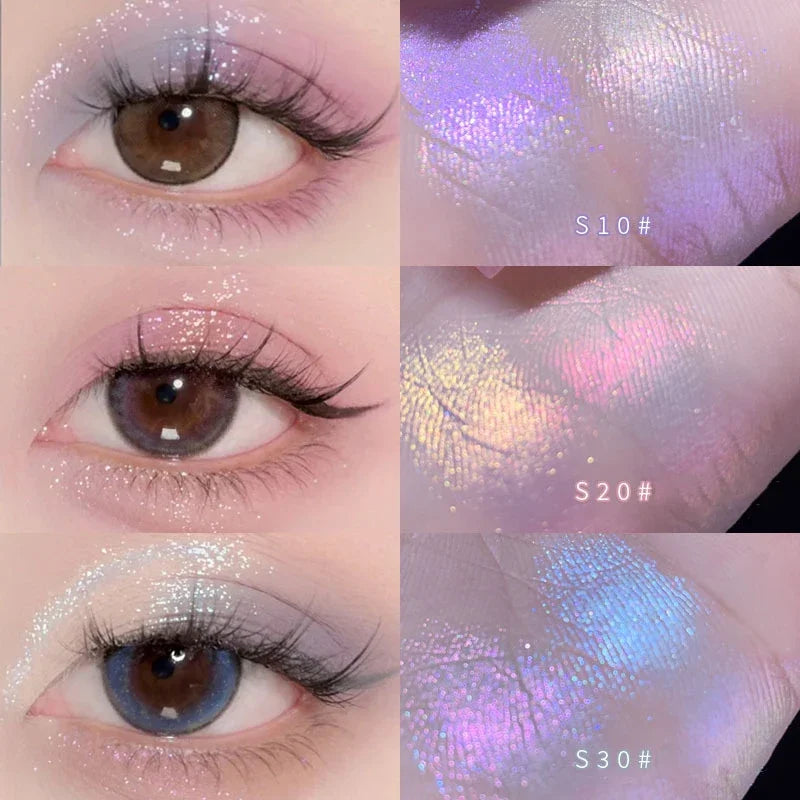Gloss Chameleon Highlight Palette Aurora Purple Fine Glitter Eyeshaow