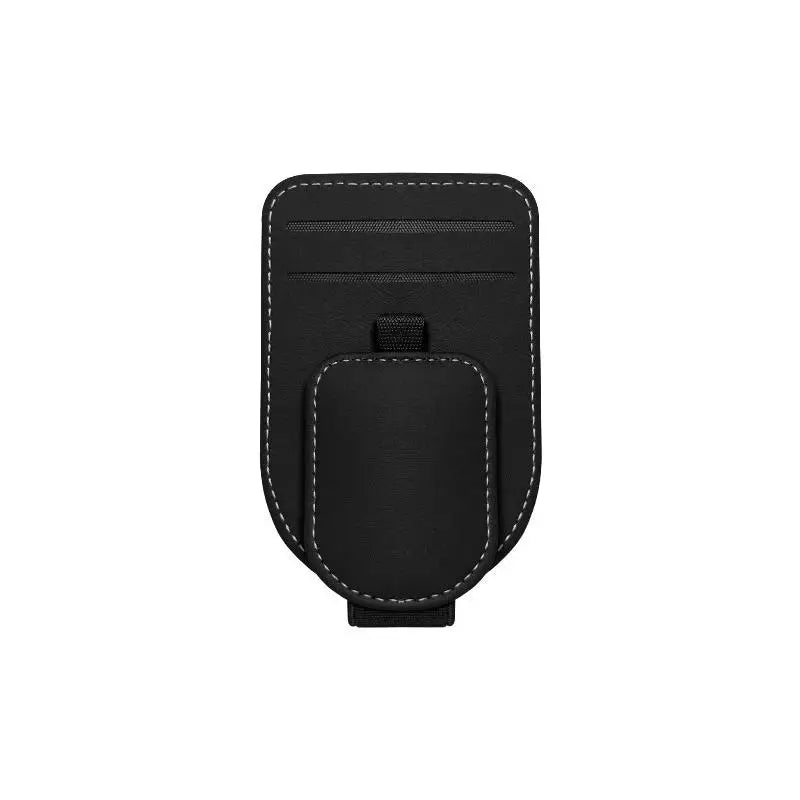 Sunglass Holder Car Sun Visor Magnetic Leather Vehicle Eyeglass Zpaxo Black