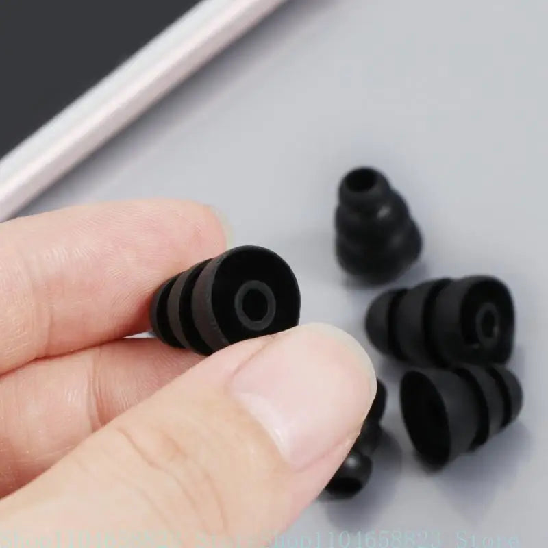 Triple Flange Eartips Eargels Earpads Ear Tips Silicone Bud Eartip for Inside Diameter 3.8mm-4.5mm In-Ear Earphone Zpaxo