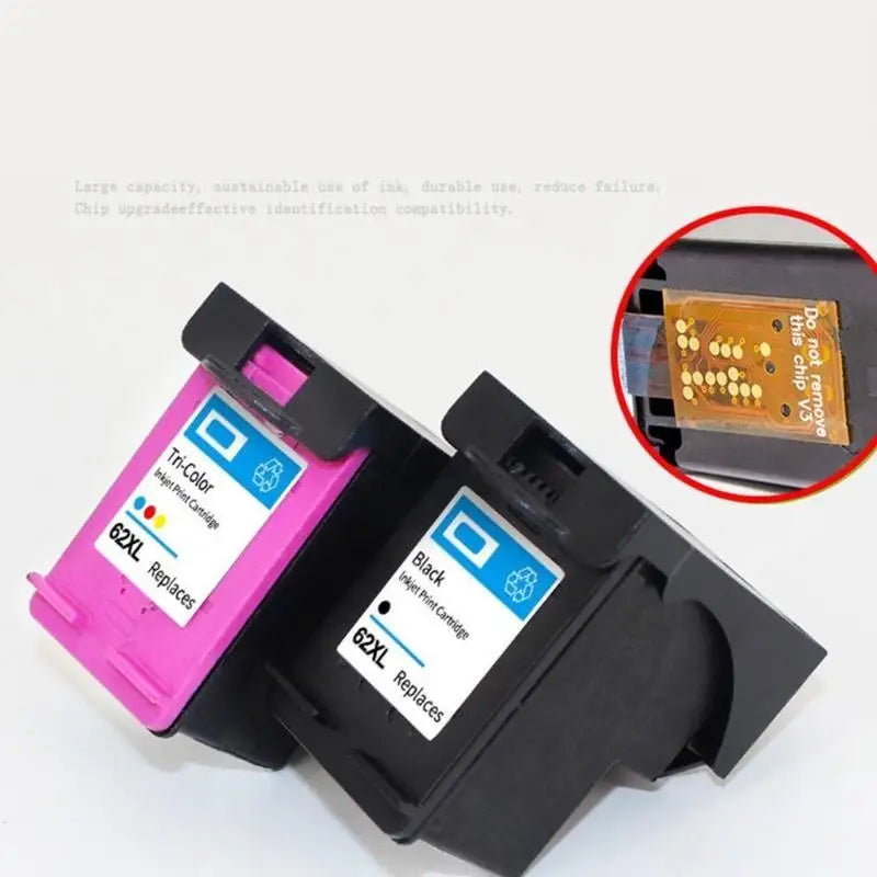 652F 62XL Cartridges Black Remanufactured HP 5540 5640 7640 Zpaxo