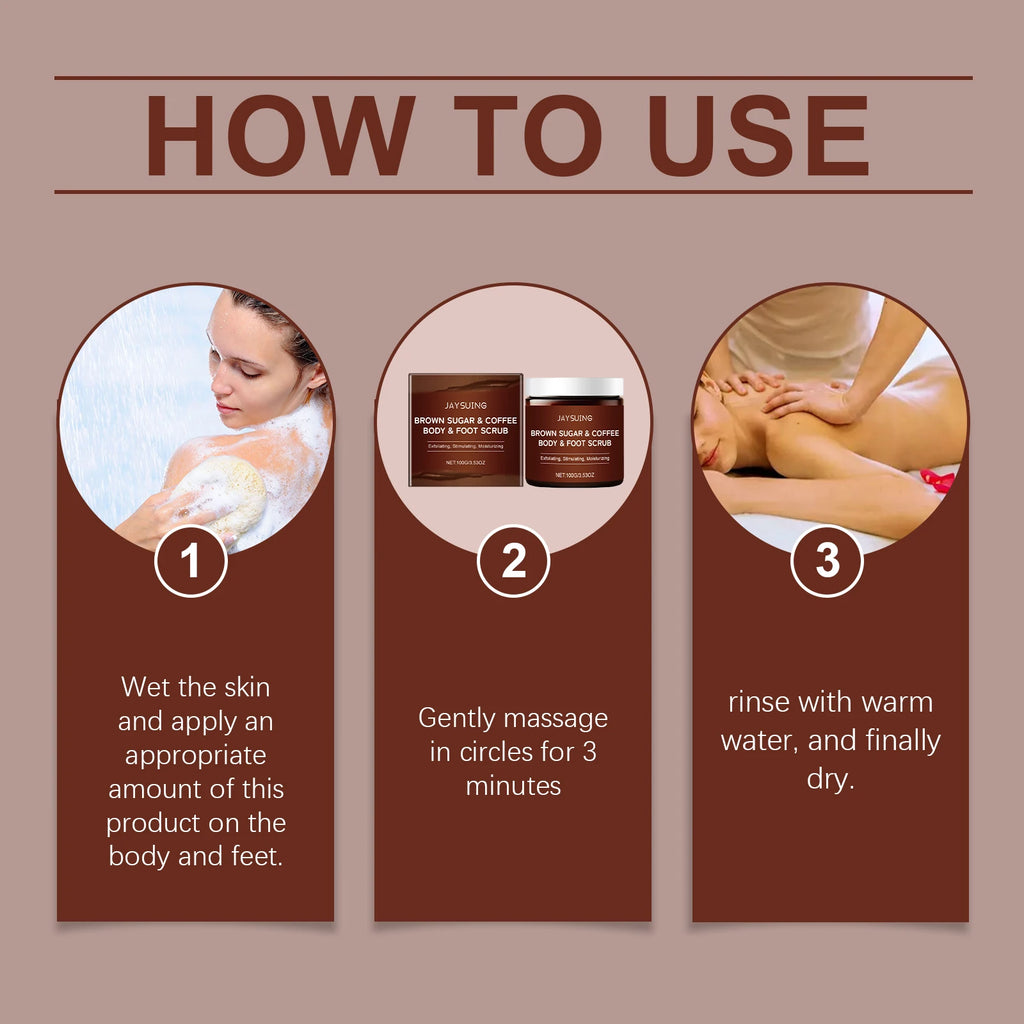 Jaysuing Coffee Body Scrub – Exfoliate, Moisturize & Smooth Skin Body Scrub Cream Zpaxo