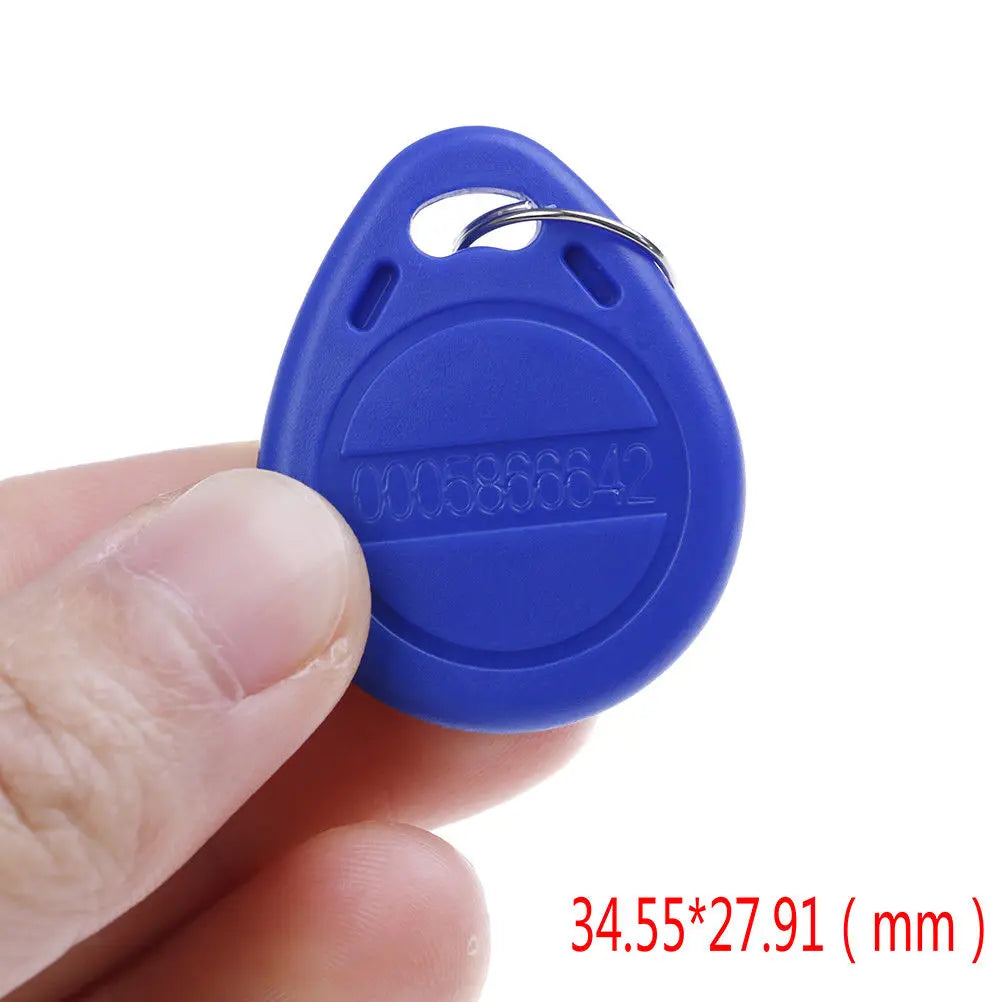 Blue TK4100 Keychains 125KHZ RFID Proximity Id Card Token Tags Key Zpaxo