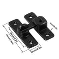 90Degree Door Lock Home Security Sliding Door Latch Small Gate Latches Hardware Anti-theft Lock Zinc Alloy Door Bolts Zpaxo Black