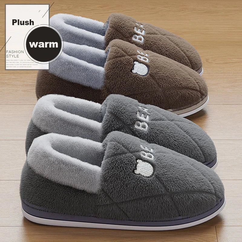 Fur Slippers Women Men Winter Furry Fashion Warm Ankles Plush Cozy