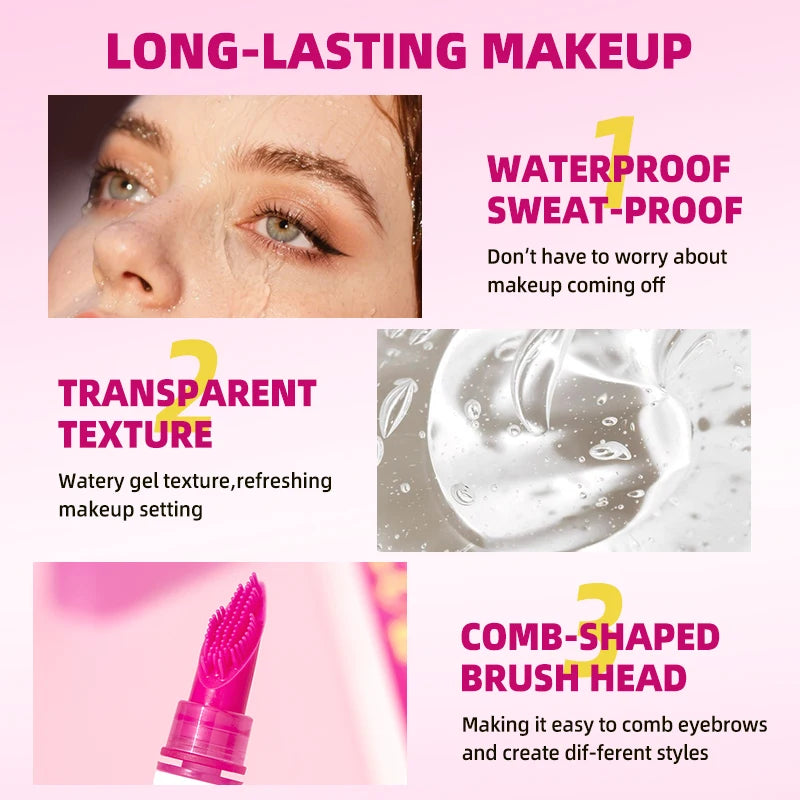 Durable Eyebrow Gel Waterproof Sweat Proof Quick Drying No Clumping