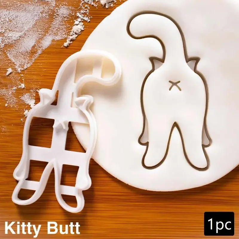 New DIY Animal Creative Tooth Shape Cookie Cutters Mold Cute Cat Biscuit Mold For Children Bakeware Cookie Stamp Baking Tools Zpaxo B