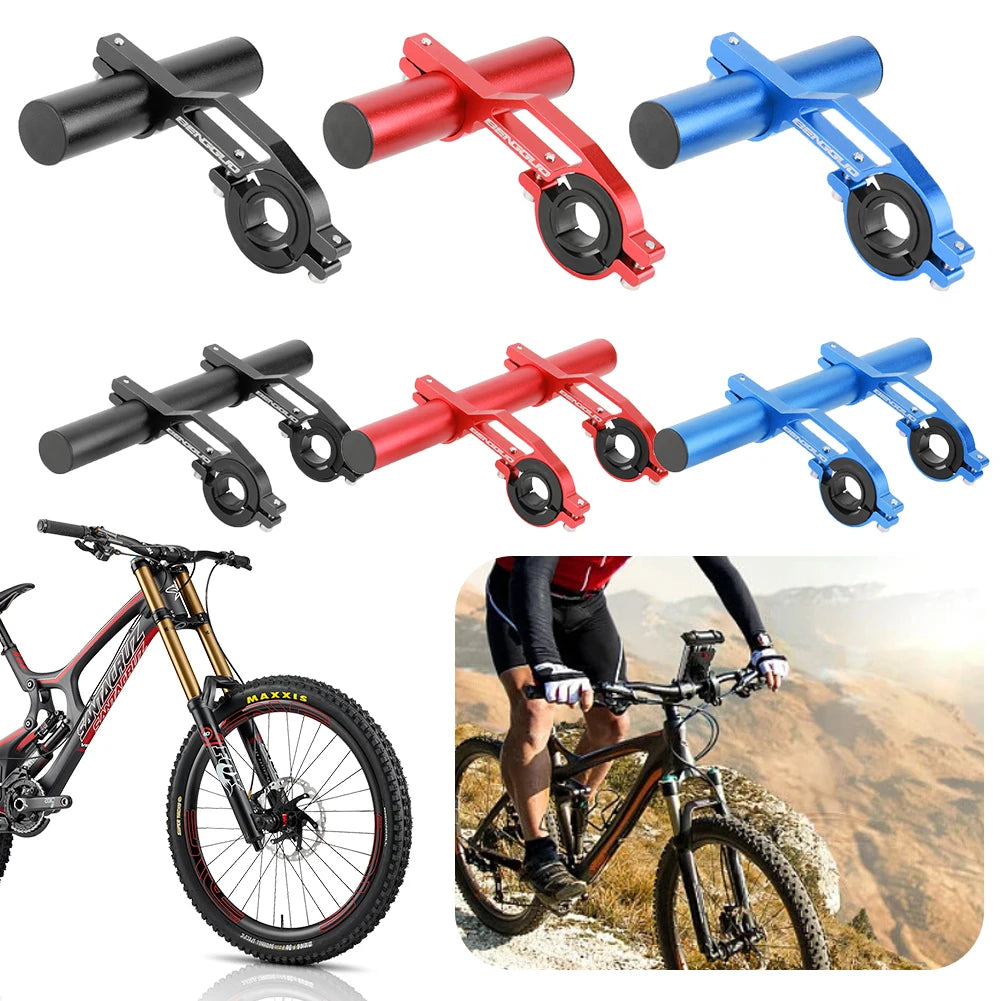 10 Bike Handlebar Extender Extension Light Lamp Computer Phone Mount