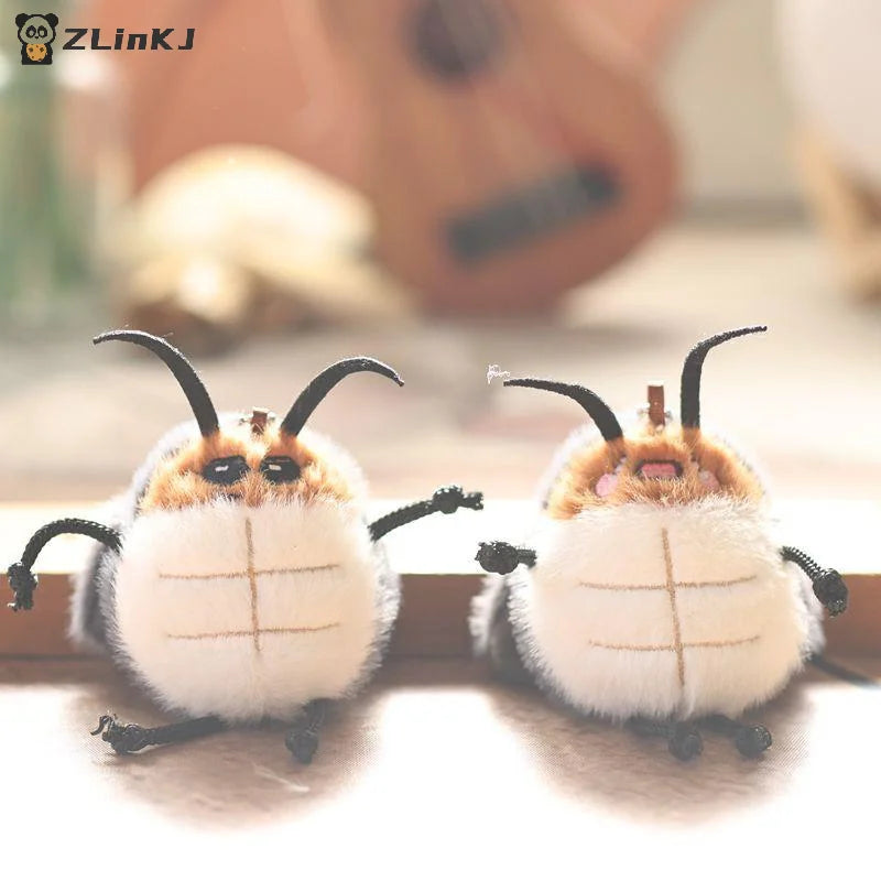 ▶1Pcs Stuffed Animal Car Key Holder Cute Cockroach Plush Keychain Backpack Pendant Stuffed Doll Decoration For Students Zpaxo