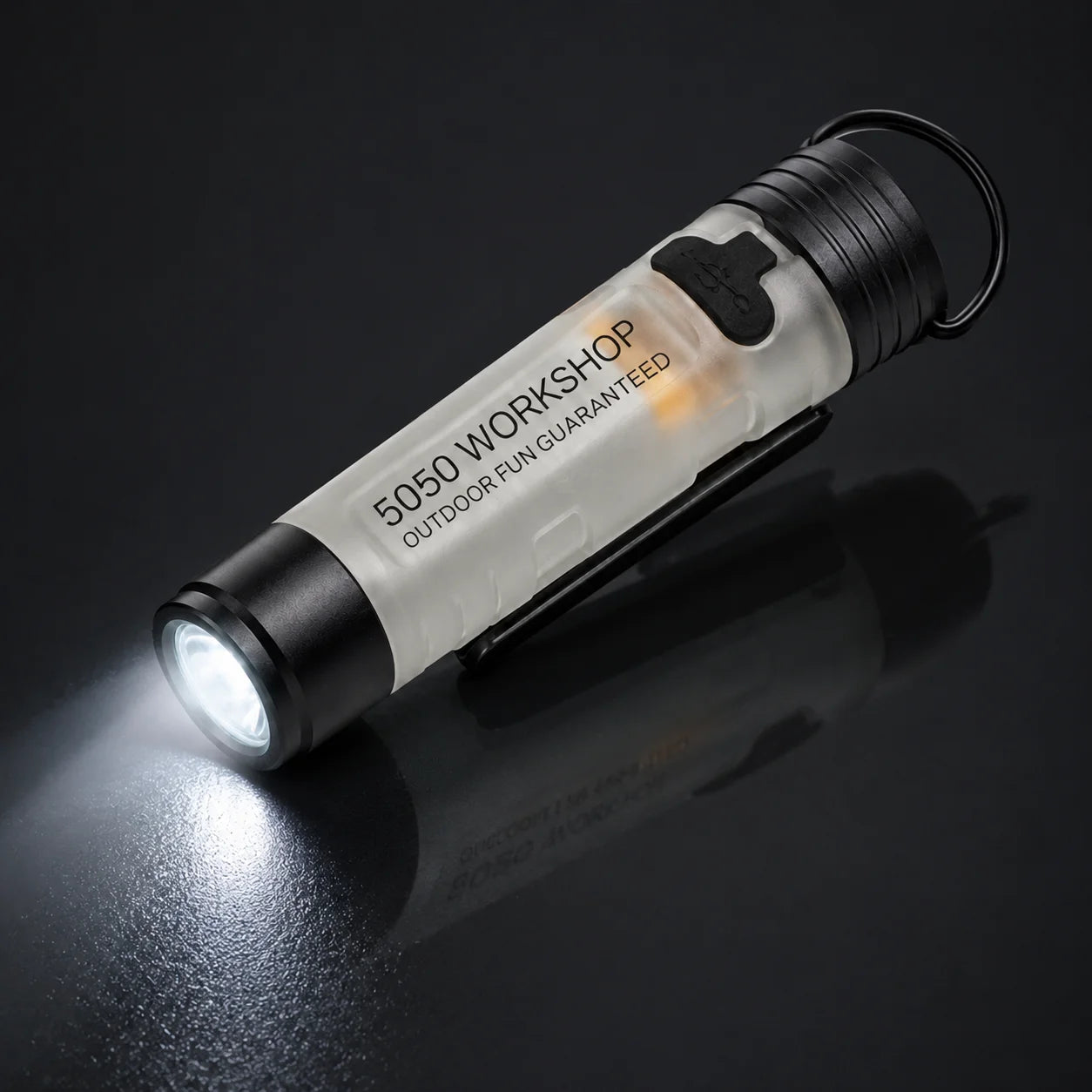 Mini 5050 Rechargeable LED Pocket Flashlight Clip-On Hat Light Keychain Torch Portable Work Lamp for Camping Hiking Outdoor Use Zpaxo