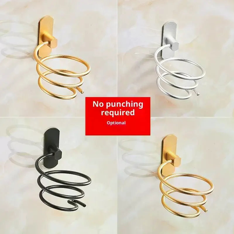 Hair Dryer Organizer Rack Aluminum Bathroom Hairdryer And Straightener Holder Wall Mounted Shelves Accessories Blower Shelves Zpaxo