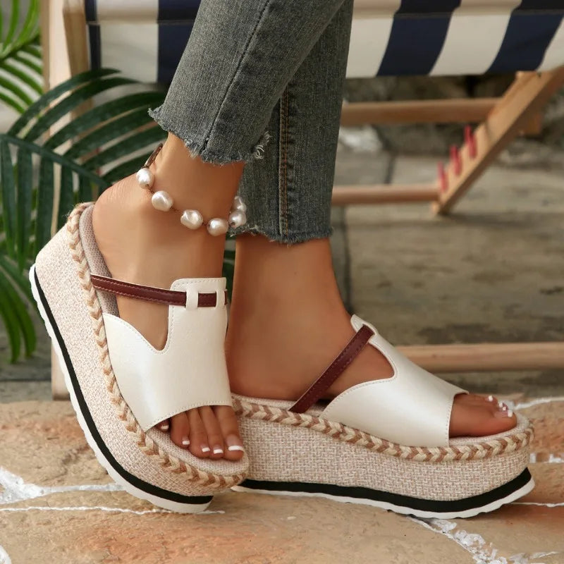 2026 Summer Women's Wedges Fashion Outdoor Sandals Ladies Platform Zpaxo