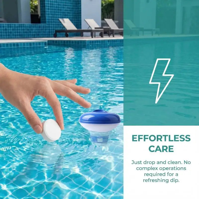 Swimming Pool Floating Chlorine Dispenser Chemical Tablet Holder for Balanced Water Filtration Maintenance Zpaxo
