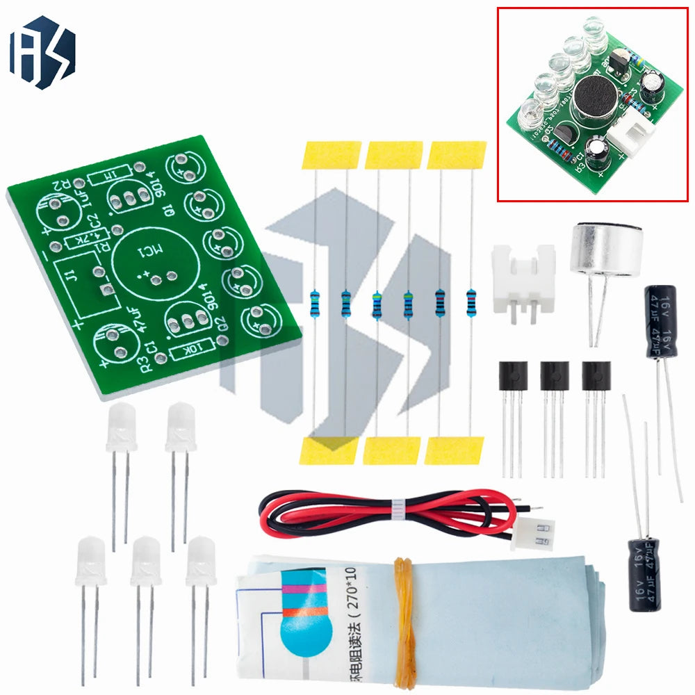 Sound Control LED Melody Lamp Electronic Production Kits Suite Zpaxo