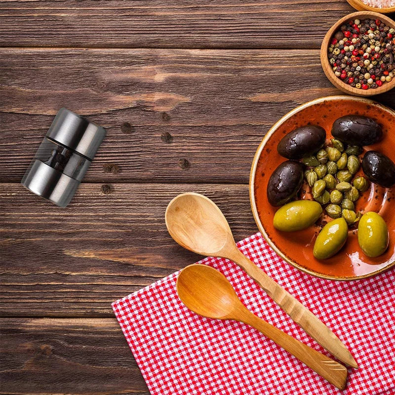 2-in-1 Salt & Pepper Grinder – Stainless Steel Manual Mill Salt & Pepper Mill Zpaxo